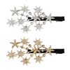 Sparkly Rhinestone Hair Clips Star Hair Barrettes for Wome Wedding Hair Accessories for Brides Bridal Decorative Hair Stying Pins Gold Side Clips for Hair Silver Rhinestones headpieces 2 PCS