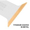 EZARC Titanium Oscillating Multitool Blades Extra-Long Power Cut Saw Blades Fast Cutting for Wood, Metal and Hard Material, 3-Pack