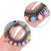 Black Stretchy Full Circles Comb Plastic Circular Hair Comb Stretchy Headband Holder For Women Girls Comb Hair Clips Broken Hair Ar Hair Combs Styling Tools and Appliances