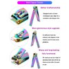 2024 Rainbow Manicure Kits 18 Pcs Nail Clippers for Women Gift SFYDOM Women's Rainbow Leather Manicure Set (18-RainbowManicure Kits)