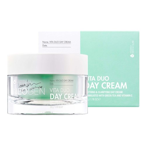 NEOGEN x JOAN KIM Vita Duo Day Cream (50 g / 1.76 Oz) – Brightening & Hydrating & Soothing Cream with Vitamin C and Green Tea – Korean Skin Care