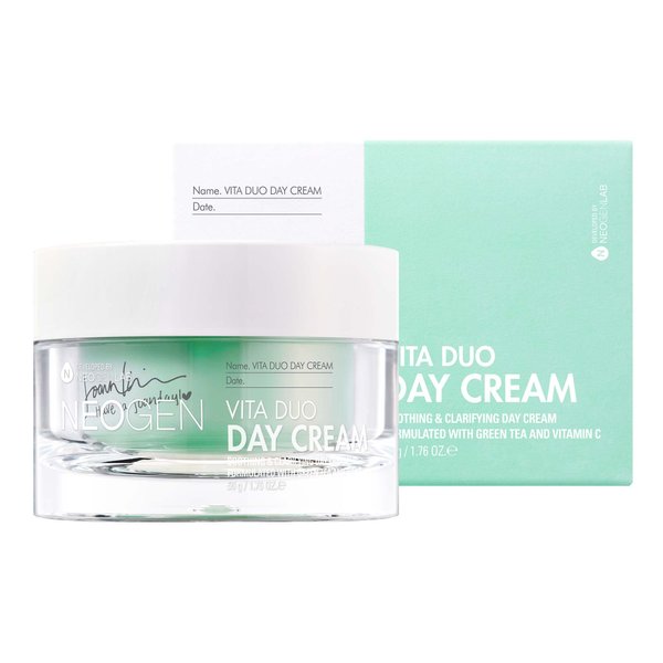 NEOGEN x JOAN KIM Vita Duo Day Cream (50 g / 1.76 Oz) – Brightening & Hydrating & Soothing Cream with Vitamin C and Green Tea – Korean Skin Care