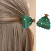Christmas Tree Hair Claw Clips, Christmas Hair Clips Cute Tree Hair Grip Clips Strong Hold Cartoon Acrylic Jaw Claw Clips Christmas Claw Clips Nonslip Hair Barrettes Festive Hair Decoration for Women