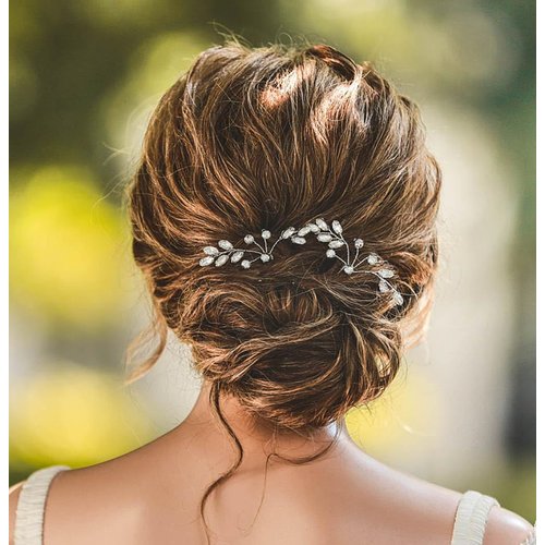Eyret Crystal Bride Wedding Hair Pins Silver Rhinstones Hair Piece Bridal Hair Accessories for Women and Girls