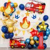 Fire Truck Party Decorations, 7pcs Fire Truck Birthday Party Balloons Fire Party Balloons for Firefighters 1st Birthday Fire Engine Rescue Themed Party Supplies