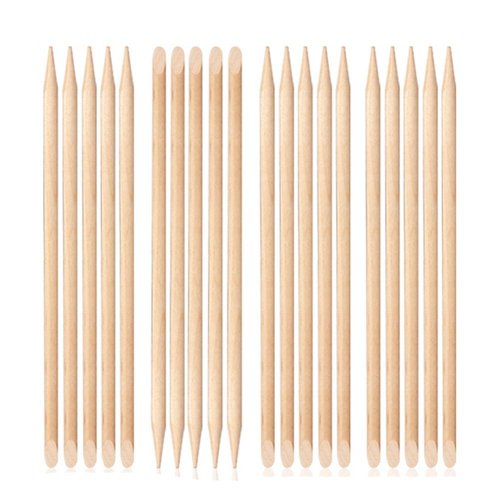 Yimart® 100Pcs Nail Art Cuticle Pusher Remover Manicure Pedicure Tool Orange Wood Sticks