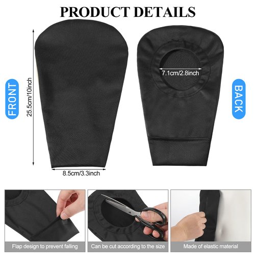 Sherr Ostomy Bag Cover Colostomy Bag Covers Odor Control Stretchy Bag Cover Washable Pouch Liner for Women Men Lightweight Care Protector Supplies, 4 Colors (4 Pieces)