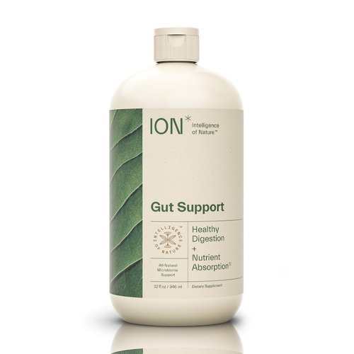 ION* Intelligence of Nature Gut Support Liquid Supplement - Gut & Digestive Health Liquid Drops, Cleanse & Detox with Humic Extract for Women & Men, Adults & Kids 4+ - 32 fl oz (Pack of 1)