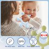 XYUNMUU Baby Rudder Teether 4 Pack | 6 Teeth Contact Points Silicone Teether Toy for Baby, Reaches Front, Back, and All New Teeth Types, Easy to Hold, BPA-Free (Baby-4 Pack)