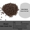 Italian Keratin Glue Hair Adhesive Beads for Hot Fusion Nail/I Tip Hair Extensions 80g- Brown