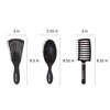 TouchDown Paddle Brush Flexible Bristle Wet or Dry Damp Styling Hair Brush Add Volume Detangle and Smooth (Black)