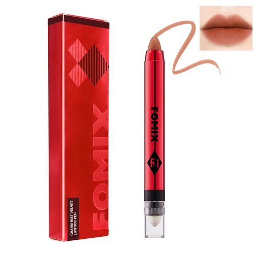 Velvet Matte Lipstick Stick with Brush-2 in 1 Double Head Lip Crayon, Waterproof Long Lasting Lip Stain Non-stick Lipgloss Pencil Lipstick, Lip Makeup Pen,Thanksgiving Gift for Girl Women-01#
