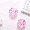 Enyolidimk 2 Pcs Glass Nail Art Cups Nail Dipping Jars Nail Dappen Dishes Bowls Nail Powder Holders Nail Liquid Containers with Lid Nail Salon Supplies Hexagon Nail Polish Nail Art and Polish