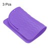HARFINGTON 3pcs Silicone Iron Hair Curling Pads, Multipurpose Iron Hot Resistant Mat Hair Curling Plate for Hair Straightener, Hair Rollers and Hair Styling Tools, Purple