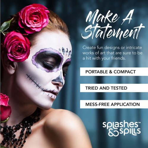 Face and Body Paint Cream, 30ml - Pretend Costume and Dress Up Makeup by Splashes & Spills (White)