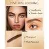 Waterproof Tinted Brow Gel, Caramel Tinted Thickening Brow Mascara, Brow Fast Sculpt, Long Lasting Transfer-Proof, Eyebrow Gel Tint with Brow Brush & Razor, Fill in Eyebrows and Cover Gray Hair-B02#