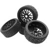 ShareGoo 1/8 RC Buggy Tires and 17mm Hex Wheels Rim OD 104mm Rubber Compatible with HSP HPI Arrma Typhon Kyosho Losi VRX Redcat Tamiya 1/8 Scale RC Off Road Buggy