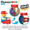 PicassoTiles Magnetic Car Play Set with Action Figures for Kids 3+ - STEM Building Block Vehicle Toy