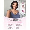 Quantum Love Short Straight Braided Wigs for Black Women Braids Cornrows Lace Straight Bob Wigs Handmade Lace Frontal Synthetic Glueless Wig (Black 10 Inch)