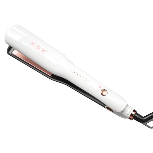 K&K Wide Hair Straightener Iron, Ceramic Tourmaline Coating 1.5 Inch Flat Iron for Long Hair, Professional Keratin Therapy Straighteners for Less Frizz, Shinier & Smoother Hair, Hair Styling Tools