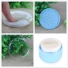 Onwon After-Bath Puff Box Empty Body Powder Container Dispenser Case with Sifter and Powder Puffs for Home and Travel Use