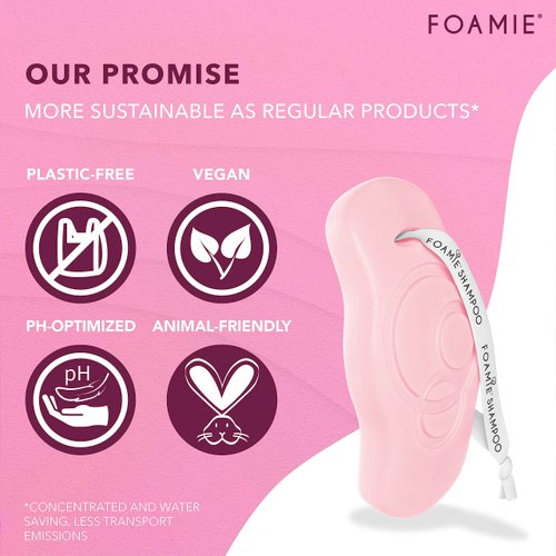 Foamie Natural Shampoo Bar Soap-Free, Paraben & Sulfate Free Solid Shampoo For Damaged Hair Hibiscus & Nettle Extract, Strengthens & Repair Frizzy Hair