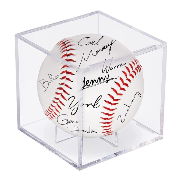 Acrylic Baseball Case for Display, UV Protected Baseball Display Cube, Autographed Baseball Clear Display Case, Baseball Display Case for Memorabilia Baseball (1)