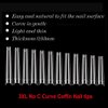 3XL Coffin No C Curve Nail Tips-Clear Acrylic Nails Long Coffin Shape Nail Tips SITELENABY 420 pcs Flattened Half Cover False Nails for Nail Salons and DIY French ABS Nail Art Tips 12 Size (coffin 3xl no c 420pcs per box)