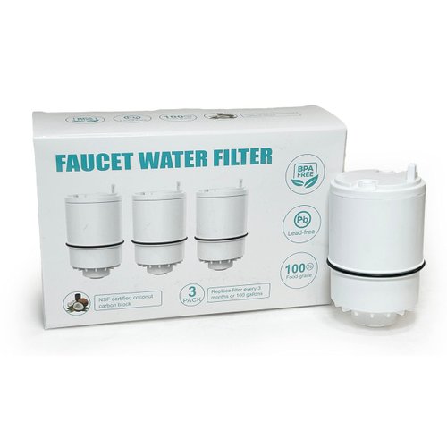 Nispira RF3375 Compatible Water Filter Replacement For All PUR Faucet Filtration Systems | Removes Chlorine, Lead, Odor, Color | 3 Months Filtration | Pack of 3