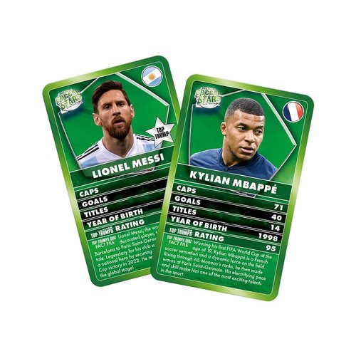 Top Trumps Card Game World Soccer Stars - Family Games for Kids and Adults - Learning Games - Kids Card Games for 2 Players and More - Kid War Games - Card Wars - for 6 Plus Kids