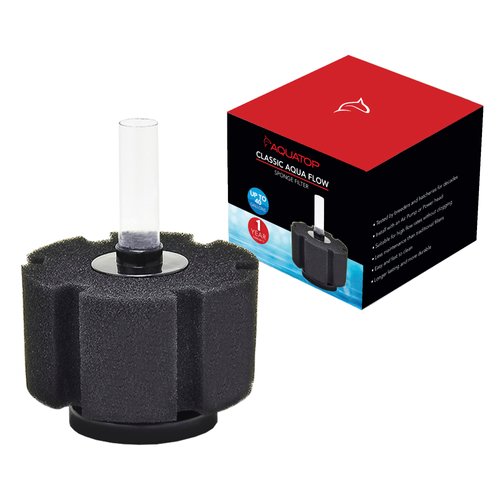 Aquatop Internal Sponge Filter for Aquariums - Up to 40 Gallon Tanks, Works with Air Pumps or Pow...