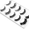 100% Mink Eyelashes Fluffy Wispy Long Dramatic False Eyelashes Set Thick Volume Fake Eyelashes Natural Soft Extension Eyelashes Handmade Pack Lashes 5 Pack 5 Fashion Styles Multipack C