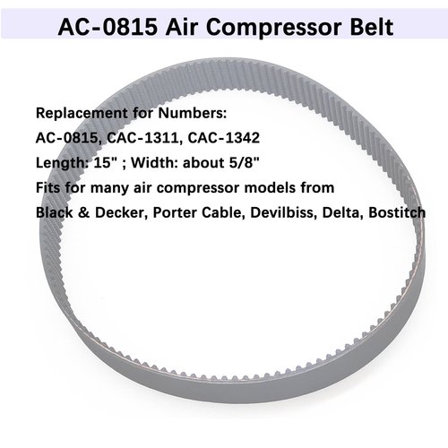 AC-0815 Air Compressor Belt for Craftsman Replaces Part Numbers CAC-1311, CAC-1342
