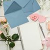 Whaline 50Pcs A7 Invitation Envelopes Set Dusty Blue Greeting Card Envelopes V-Flap Envelopes Gift Card Sleeves for Mailing Envelopes Sending Card Wedding Baby Shower Birthday, 7.3x5.3 Inch