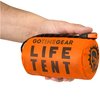 Go Time Gear Survival Life Tent • 2 Person Mylar Emergency Shelter Tube Tent + Paracord • All-Weather Protection for Camping, Hiking, & Survival Kits • Includes Emergency Whistle • 1PK Orange