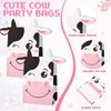 86 Pcs Cow Party Favors Supplies Include Cow Keychains Cow Silicone Bracelets Cow Party Paper Bags Treat Bags Cow Vinyl Stickers for Girls Kids Cow Farm Animals Cowboy Birthday Party Supplies