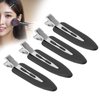 4 Pcs No Crease Hair Clips,Makeup Hair Clips,No Bend Hair Clips for Women Girls,Duck Billed Thin Thick Hair Clips,Hairstyle Clips for Daily Dress Up,Party,Cosplay(black)