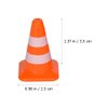 STOBOK Traffic Cone, 7pcs Traffic Signs Toys Miniature Traffic Road Cone Construction Toys Mini Cones Kids DIY Traffic Roadblock Toy for Kids Educational Toys