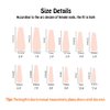 ANDGING French Tip Press on Nails Long Square Pink Fake Nails with Design Glue on Nails for Women Girls Acrylic False Nails Full Cover Stick on Nails Manicure Press on Nail for Wedding 24Pcs AB21