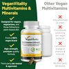 Vegan Multivitamins & Minerals for Women and Men with High Strength Vitamin B12, D3 & K2. 180 Multivitamin Tablets - 6 Months Supply. Vitamins for Vegans & Vegetarians