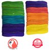 Bonka Bird Toys Natural and Colored Ice Cream Sticks Foot Talon Craft Part Pet Parrot, Conures, Parakeets, Ringnecks, and Similar Breeds (1229 Pk80 Colored)