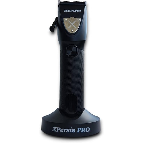 XPERSIS PRO Magnate Quiet DLC Fade Blade Black Cordless Hair Clipper for Barbers, Professional Mens Hair Clipper + Electric Razor Foil Shaver with Sharp Blades