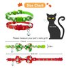 Christmas Cat Bow Tie Collar with Bell, 2 Pack Holiday Kitty Kitten Santa and Snowman Collar for Male Female Girls Boys