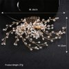 Aimimier Bridal Hair Comb Crystal Back Comb Rhinestone Headpiece for Wedding Party Prom Festival Hair Accessories for Women(Gold)