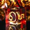 Ring DND Dice Set Sharp EdgeResin Dice,Golden Ring Inclusion Lord of The Rings D&D Dice RPG Role Playing Games, Dungeons and Dragons Polyhedral Dice Set（red）