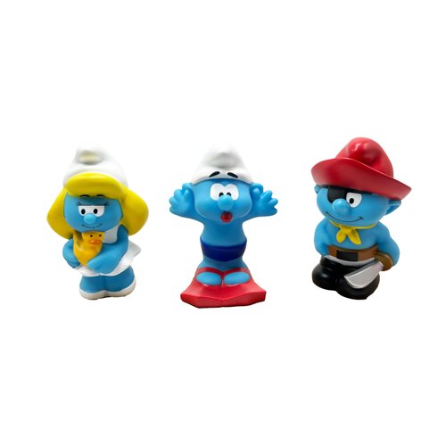 Joylittle The Smurfs 3 Pcs Bath Toys and Squirters-Featuring Smurfette, Jokey Smurf, and Pirate Smurf-Exclusive Edition