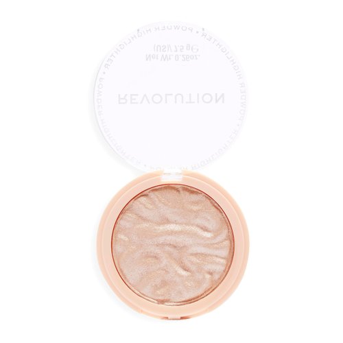Revolution Beauty, Reloaded Pressed Powder Highlighter, Intensely Pigmented for a High Impact Dewy Finish, Just My Type, 0.22 Oz.