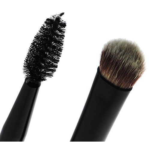 EVE PEARL 3Pcs Au Natural Eye Palette And 2 Double Blender and Brow Brushes Highly Pigmented Eyeshadow Palette Brushes Set Makeup Kit