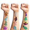 100PCS Cute Cryptid Temporary Tattoos Stickers Theme Birthday Party Decorations Supplies Favors Decor Cool Alien Bigfoot Mothman Yeti Tattoo Gifts For Boys Girls School Prizes Halloween Carnival