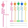 25PC Paw Dog Patrol Straws for Kids,Paw Theme Birthday Party Favor Supplies Drinking Straws with 2 PCS Cleaning Brush for Pet Dog Puppy Pals Cat Birthday Decorations Favors
